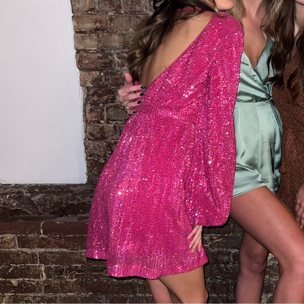 Pink Sequin Dress